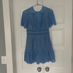 SAYLOR Blue Lace Wedding Dress